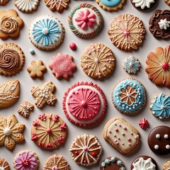 cookies on wooden background food dessert cake sweet breakfast pastry homemade cookies baked bakery delicious tasty biscuit cream chocolate fresh snack assortment isolated close-up 