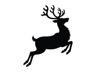 Christmas deer silhouette, Deer silhouette, Christmas reindeer, Deer silhouettes perfect for Christmas cards