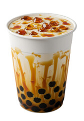 Isolated Bubble Tea Drink On Transparent Background Illustration