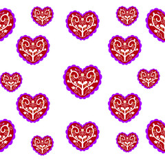 seamless pattern with hearts