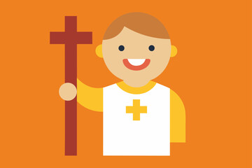 survivor holding cross smiling