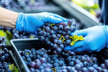 Fresh grapes handled in refrigerated storage