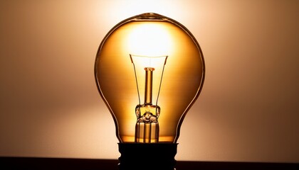 warm amber incandescent lightbulb