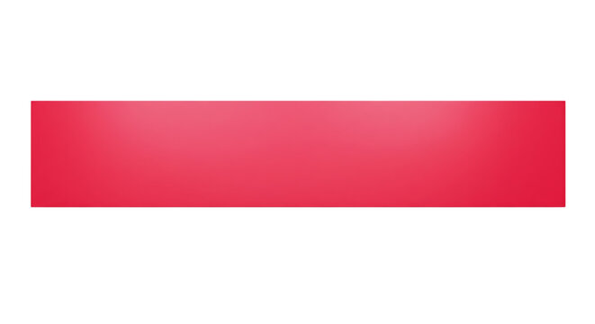 Vibrant red horizontal banner with subtle gradient and soft light isolated on transparent background