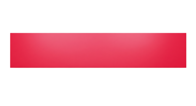 Vibrant red horizontal banner with subtle gradient and soft light isolated on transparent background