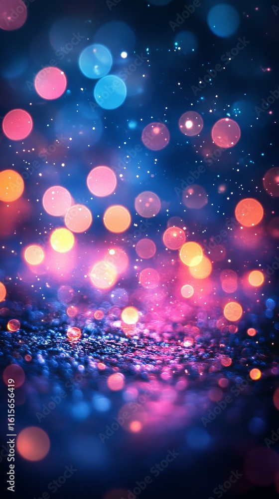 Aufkleber colorful lights bokeh background with sparkles and abstract texture
