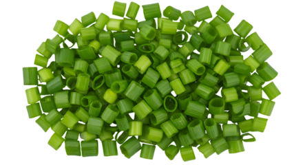Isolated Illustration of Freshly Cut Green Chives on a Transparent Background