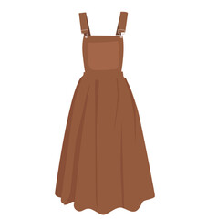 jumpsuit.  sundress icon. Burgundy dress for summer season,