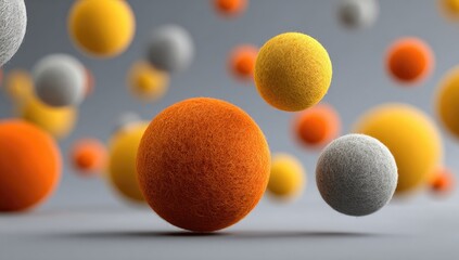 Abstract sphere cluster, vibrant colors