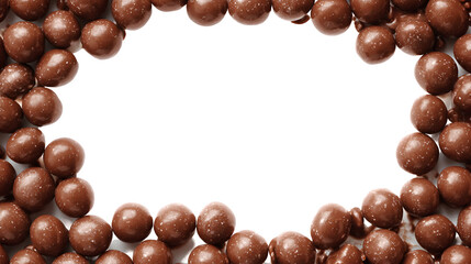 Chocolate candies frame delicious treat sweet background