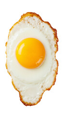Isolated Fried Egg Illustration On Black Background Detailed Macro View