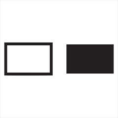 Obraz premium Two rectangles one empty one filled black