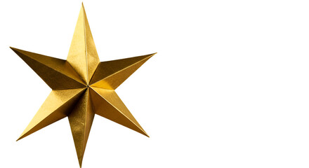 Isolated Golden Star Illustration On Black Transparent Background