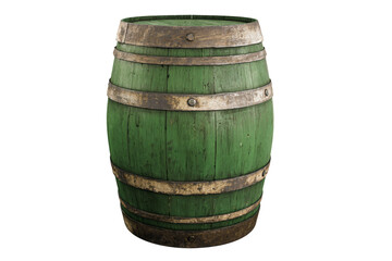 Fototapeta premium a wooden barrel with a metal ring around it