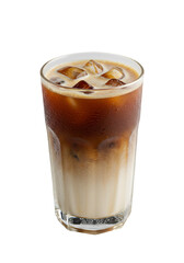 Isolated Iced Coffee Drink In Glass On Transparent Background Photo