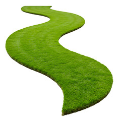 Isolated Green Grass Path Illustration On Transparent Background