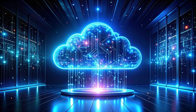 Advanced Cloud Computing Technology Driving Digital Transformation in Modern Data Centers - Powered by Adobe