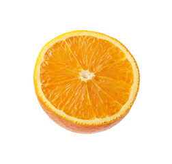 Half of fresh orange isolated on white