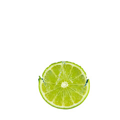 Isolated Lime Slice Illustration With Transparent Background Green Fresh Fruit