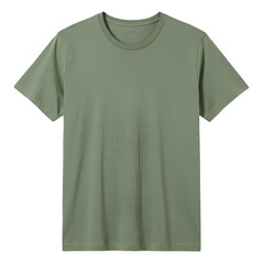 Isolated Green T-shirt Illustration on Transparent Background For Apparel Design