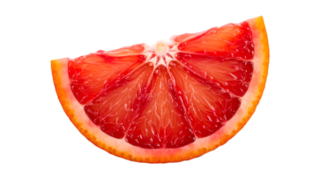 Isolated Slice Of Blood Orange Illustration On Transparent Background