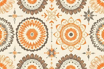 Vector seamless pattern with flowers