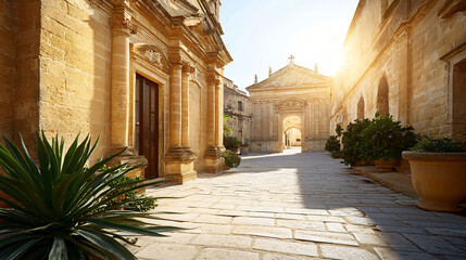 Obraz premium Unique street scene featuring a lively plant growing in the middle of a busy urban environment