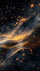 Abstract Golden Particle Waves Flowing in Space