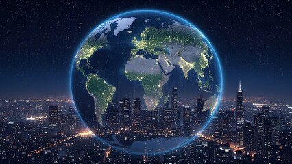 World Map Overlay on Night City