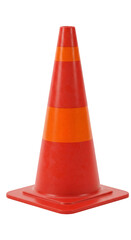 Isolated Orange Traffic Cone On Black Background Illustration