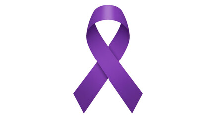 Isolated Purple Ribbon Illustration On Black Transparent Background Symbol