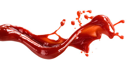 Red sauce splash dynamic motion food photography
