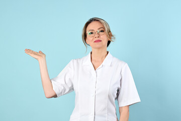 Portrait of cheerful female cosmetologist