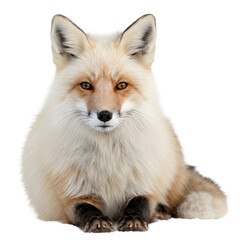 Fototapeta premium Isolated Photo Of A Cute Fox With Golden Fur And Transparent Background