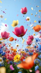 Fototapeta premium abstract watercolor flower background