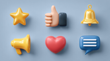 Social Media Engagement Icons