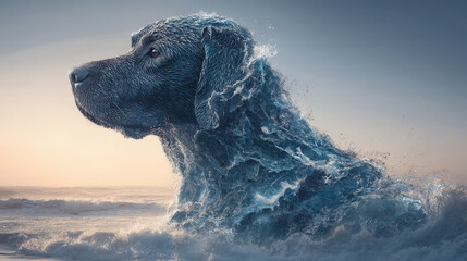 Ocean dog illustration