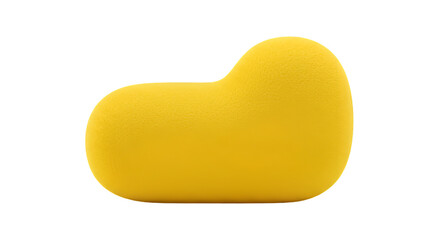 Isolated Yellow Abstract Soft Couch Furniture on Black Background Photo