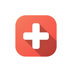 Fototapeta premium Isolated Red Plus Icon on Black Background Illustration Symbol