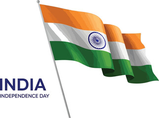 Waving indian national flag