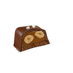 Isolated Photo of Chocolate Hazelnut Candy Treat on Transparent Background