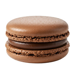 Isolated Photo of Chocolate Macaron Dessert with Transparent Background