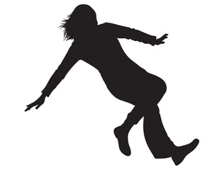 FALLING WOMAN SILHOUETTE
