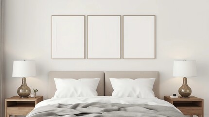 Blank poster in bedroom