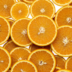Isolated Photo Of Orange Slices On Transparent Background