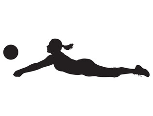 FEMALE VOLLEYBALL PLAYER SILHOUETTE