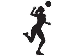 FEMALE VOLLEYBALL PLAYER SILHOUETTE