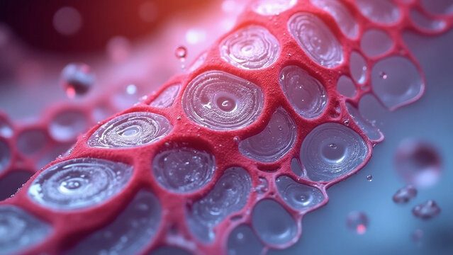 Intravital microscopy of lymphatic valves:
1. [Flaps] Overlapping endothelial cells (fan-like)
2. [Flow] Lymph movement (streak lines)
3. [Anchors] Filamentous connections (silver threads)