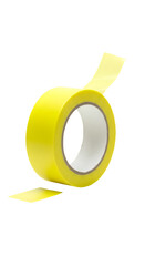 Isolated Yellow Adhesive Tape Roll On Black Background Photography