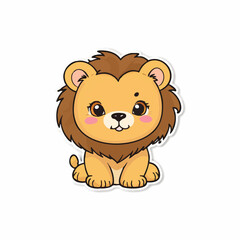 Obraz premium Adorable lion 31.eps Illustration